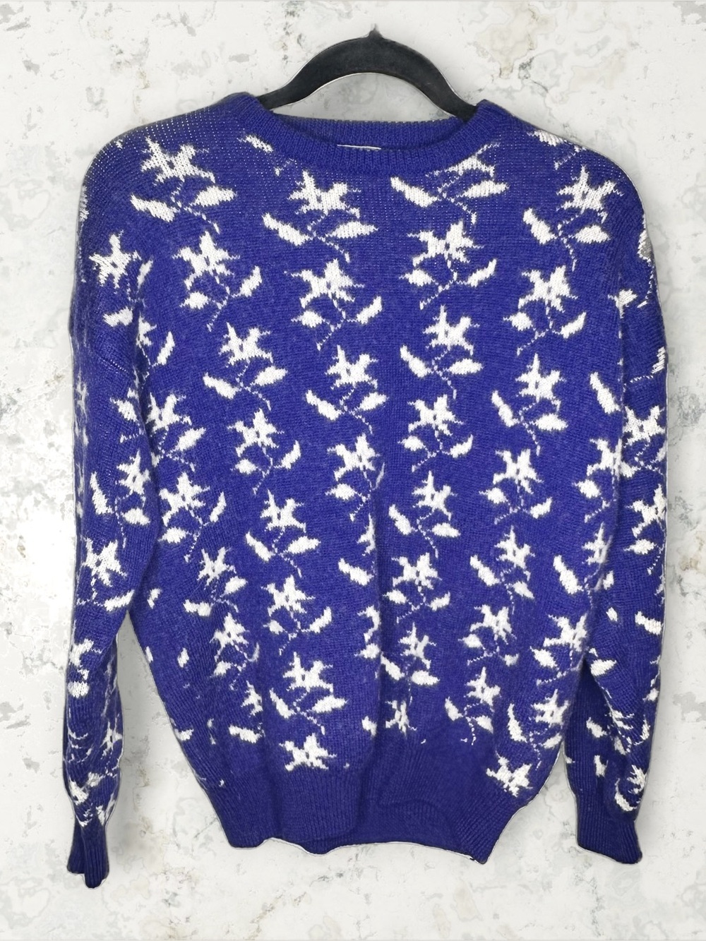 Vintage Floral Wool Sweater